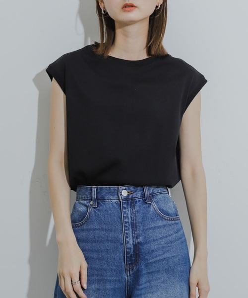 SENSE OF PLACE by URBAN RESEARCH(センスオブプレイスバイアーバンリサーチ)の「クールタッチフレンチスリーブTシャツ(Tシャツ/カットソー・レディース・ブラック/ホワイト系その他/ライトピンク/オフホワイト・ONE)」の3枚目の写真