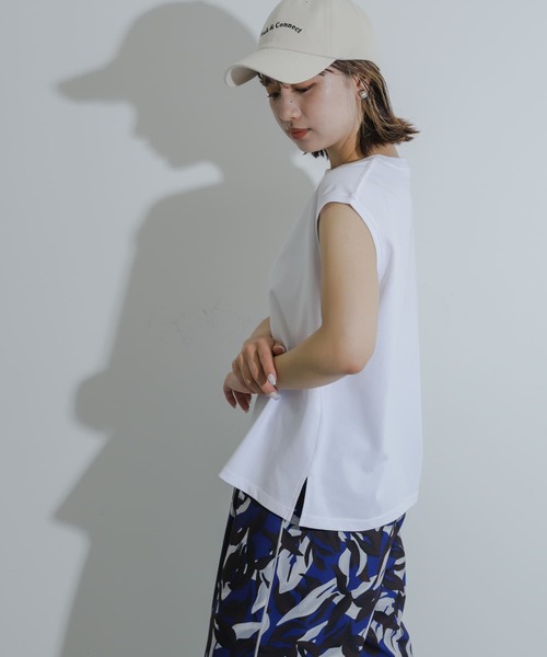 SENSE OF PLACE by URBAN RESEARCH(センスオブプレイスバイアーバンリサーチ)の「クールタッチフレンチスリーブTシャツ(Tシャツ/カットソー・レディース・ブラック/ホワイト系その他/ライトピンク/オフホワイト・ONE)」の13枚目の写真