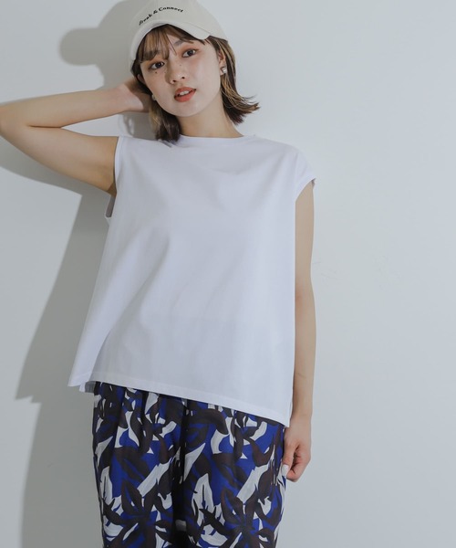 SENSE OF PLACE by URBAN RESEARCH(センスオブプレイスバイアーバンリサーチ)の「クールタッチフレンチスリーブTシャツ(Tシャツ/カットソー・レディース・ブラック/ホワイト系その他/ライトピンク/オフホワイト・ONE)」の11枚目の写真