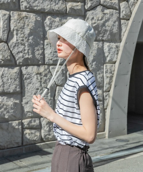 SENSE OF PLACE by URBAN RESEARCH(センスオブプレイスバイアーバンリサーチ)の「クールタッチフレンチスリーブTシャツ(Tシャツ/カットソー・レディース・ブラック/ホワイト系その他/ライトピンク/オフホワイト・ONE)」の21枚目の写真