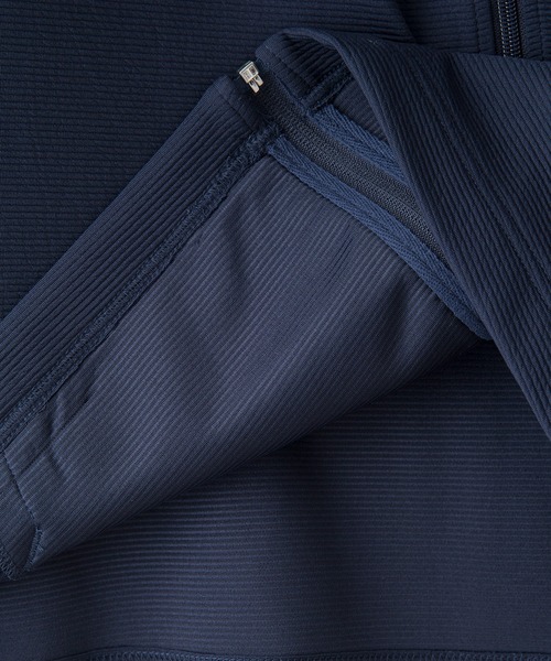 JEANS MATE(ジーンズメイト)の「【KAITEKI+/カイテキ】快適 吸水速乾 ドライタッチ イージーケア ストレッチ ドライリップル 5分袖 フルジップパーカー(パーカー・メンズ・ライトグレー/ブラック/ネイビー・MEDIUM/LARGE/X-LARGE)」の9枚目の写真