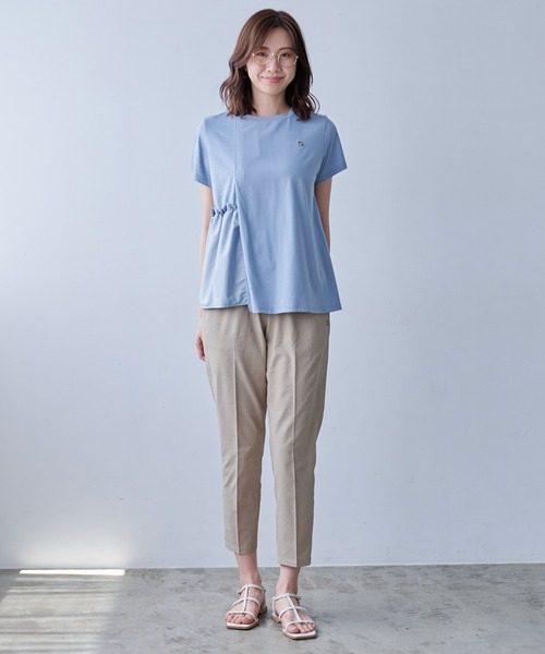 Arnold Palmer（アーノルドパーマー）の「アシメ ドッキングギャザー Tシャツ（Tシャツ/カットソー・レディース・スカイブルー/ブラック/ホワイト・L/M/S）」の17枚目の写真