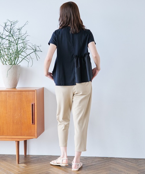 Arnold Palmer（アーノルドパーマー）の「アシメ ドッキングギャザー Tシャツ（Tシャツ/カットソー・レディース・スカイブルー/ブラック/ホワイト・L/M/S）」の10枚目の写真