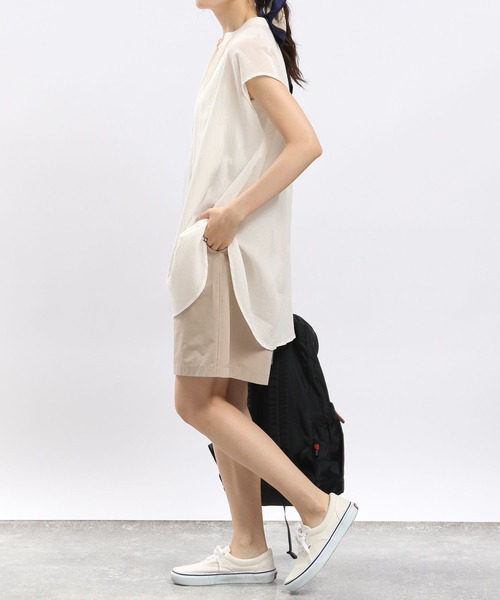 GLOBAL WORK Smile Seed Store（グローバルワーク スマイルシードストア）の「コットンボイルブラウスフレンチスリーブ/176112（シャツ/ブラウス・レディース・ブルー系その他/ブラック/チャコール/アイボリー・MEDIUM/LARGE/SMALL/X-LARGE）」の6枚目の写真