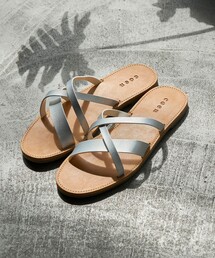 coen | クロスストラップフラットサンダル（WEB限定サイズ）(サンダル)