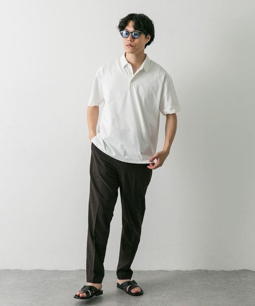 URBAN RESEARCH DOORS（アーバンリサーチドアーズ）の「『吸水速乾/イージーケア/接触冷感』クイックドライS/Sポロシャツ（ポロシャツ・メンズ・モカ/ライトグレー/ホワイト/ネイビー・SMALL/MEDIUM/LARGE/X-LARGE）」の5枚目の写真