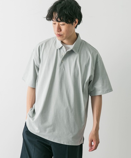 URBAN RESEARCH DOORS（アーバンリサーチドアーズ）の「『吸水速乾/イージーケア/接触冷感』クイックドライS/Sポロシャツ（ポロシャツ・メンズ・モカ/ライトグレー/ホワイト/ネイビー・SMALL/MEDIUM/LARGE/X-LARGE）」の7枚目の写真