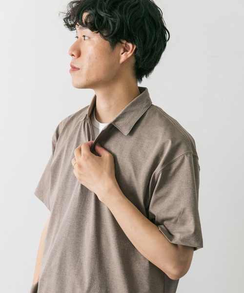 URBAN RESEARCH DOORS（アーバンリサーチドアーズ）の「『吸水速乾/イージーケア/接触冷感』クイックドライS/Sポロシャツ（ポロシャツ・メンズ・モカ/ライトグレー/ホワイト/ネイビー・SMALL/MEDIUM/LARGE/X-LARGE）」の19枚目の写真