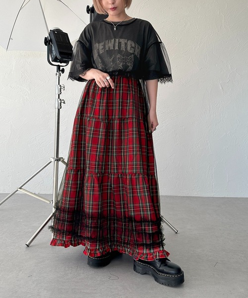 apres jour mignon(アプレジュールミニョン)の「チュールシアー裾フリルワンピース【ZOZOTOWN限定アイテム】(ワンピース・レディース・アイボリー/ブラック・SMALL/MEDIUM/X-LARGE)」の14枚目の写真