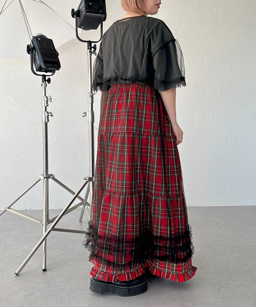 apres jour mignon(アプレジュールミニョン)の「チュールシアー裾フリルワンピース【ZOZOTOWN限定アイテム】(ワンピース・レディース・アイボリー/ブラック・SMALL/MEDIUM/X-LARGE)」の15枚目の写真