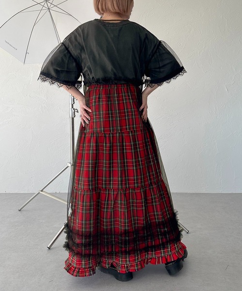 apres jour mignon(アプレジュールミニョン)の「チュールシアー裾フリルワンピース【ZOZOTOWN限定アイテム】(ワンピース・レディース・アイボリー/ブラック・SMALL/MEDIUM/X-LARGE)」の16枚目の写真