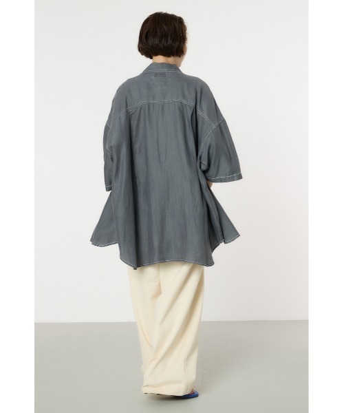 RODEO CROWNS WIDE BOWL(ロデオクラウンズワイドボウル)の「Supple DENIM LOOSE シャツ(シャツ/ブラウス・レディース・ブルー/ブラック・FREE)」の16枚目の写真
