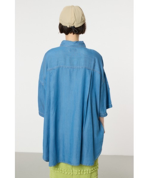 RODEO CROWNS WIDE BOWL(ロデオクラウンズワイドボウル)の「Supple DENIM LOOSE シャツ(シャツ/ブラウス・レディース・ブルー/ブラック・FREE)」の10枚目の写真