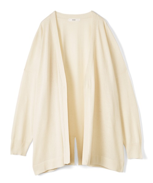 IEDIT(イディット)の「IEDIT やわらか薄手素材のスクエアシルエットゆるカーディガン(カーディガン/ボレロ・レディース・アイボリー/ベージュ/ブラウン・X-LARGE/LARGE/MEDIUM/XX-LARGE/XXX-LARGE/SMALL)」の2枚目の写真
