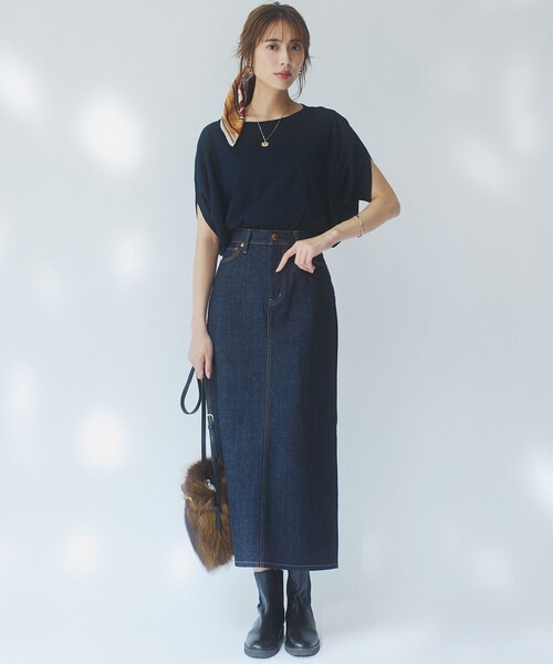 23区 S（ニジュウサンクチイサイサイズ）の「【洗える】シアーTEE（Tシャツ/カットソー・レディース・ネイビー系/スモーキーグリーン系/ライラック系/ベージュ系・32）」の20枚目の写真