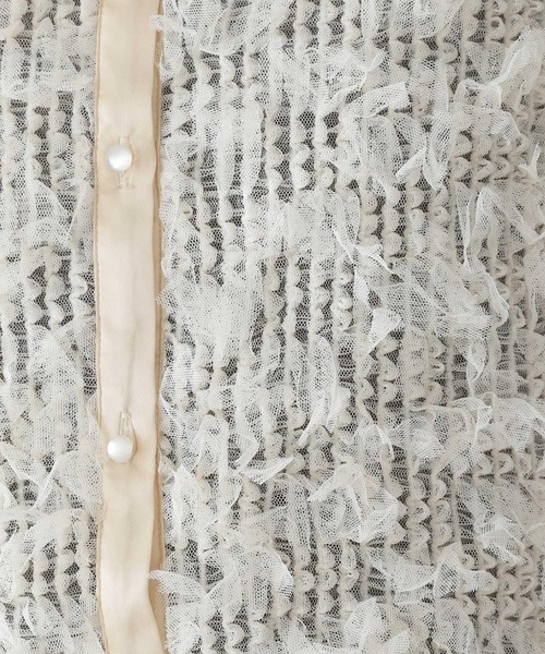 studio CLIP(スタディオクリップ)の「《natural by clip》Wフロントチュールジレ(ベスト・レディース・ブラック/グレー/アイボリー・FREE)」の6枚目の写真