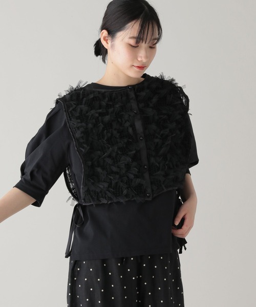 studio CLIP(スタディオクリップ)の「《natural by clip》Wフロントチュールジレ(ベスト・レディース・ブラック/グレー/アイボリー・FREE)」の22枚目の写真