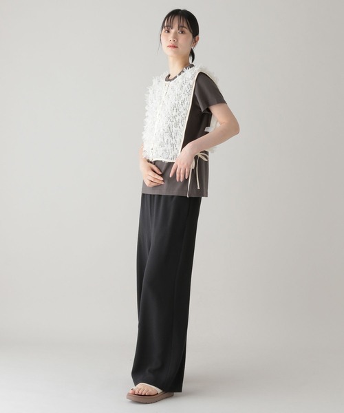 studio CLIP(スタディオクリップ)の「《natural by clip》Wフロントチュールジレ(ベスト・レディース・ブラック/グレー/アイボリー・FREE)」の20枚目の写真