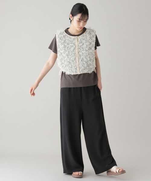 studio CLIP(スタディオクリップ)の「《natural by clip》Wフロントチュールジレ(ベスト・レディース・ブラック/グレー/アイボリー・FREE)」の18枚目の写真