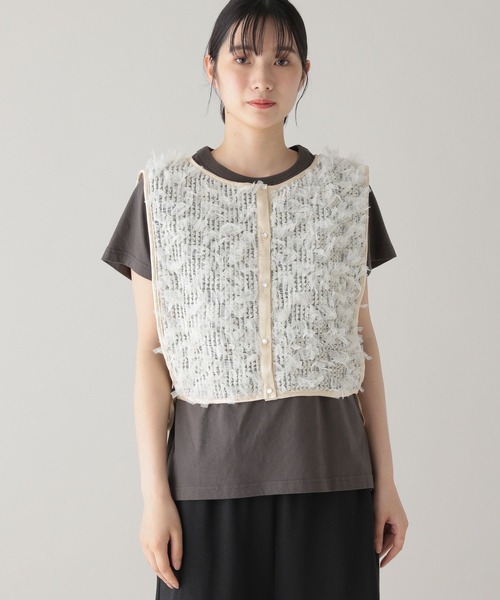 studio CLIP(スタディオクリップ)の「《natural by clip》Wフロントチュールジレ(ベスト・レディース・ブラック/グレー/アイボリー・FREE)」の17枚目の写真