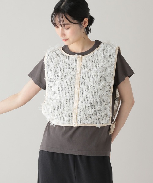 studio CLIP(スタディオクリップ)の「《natural by clip》Wフロントチュールジレ(ベスト・レディース・ブラック/グレー/アイボリー・FREE)」の15枚目の写真