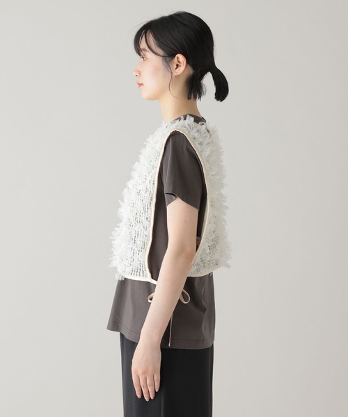 studio CLIP(スタディオクリップ)の「《natural by clip》Wフロントチュールジレ(ベスト・レディース・ブラック/グレー/アイボリー・FREE)」の12枚目の写真