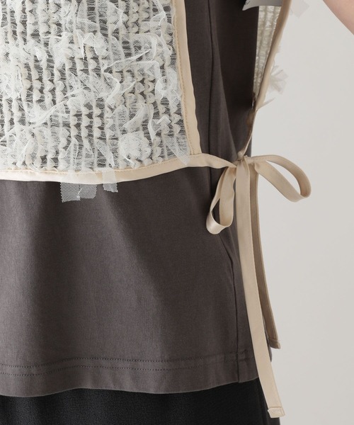 studio CLIP(スタディオクリップ)の「《natural by clip》Wフロントチュールジレ(ベスト・レディース・ブラック/グレー/アイボリー・FREE)」の8枚目の写真