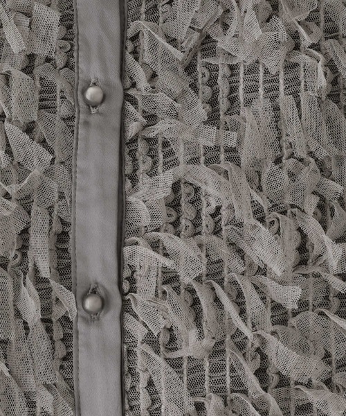 studio CLIP(スタディオクリップ)の「《natural by clip》Wフロントチュールジレ(ベスト・レディース・ブラック/グレー/アイボリー・FREE)」の5枚目の写真