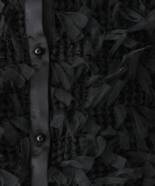 studio CLIP(スタディオクリップ)の「《natural by clip》Wフロントチュールジレ(ベスト・レディース・ブラック/グレー/アイボリー・FREE)」の4枚目の写真