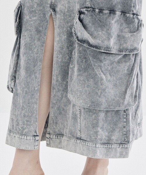 STUDIOUS(ステュディオス)の「【STUDIOUS/ステュディオス】ジャージ-カーゴスカート(スカート・レディース・ブラック/ライトグレー・FREE)」の11枚目の写真