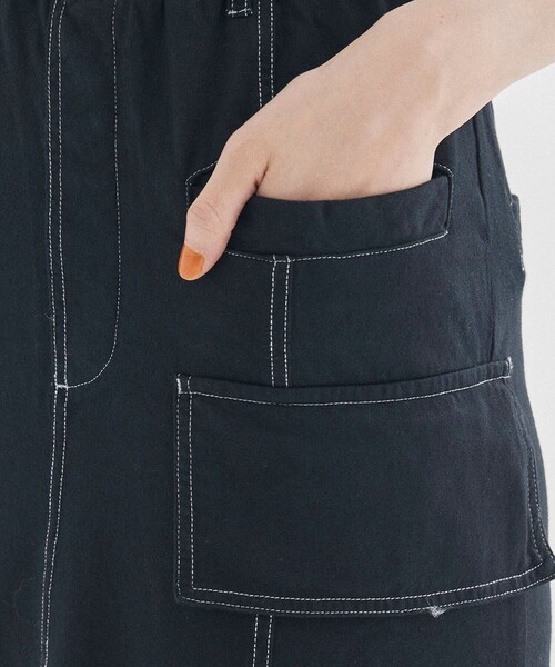 STUDIOUS(ステュディオス)の「【STUDIOUS/ステュディオス】ジャージ-カーゴスカート(スカート・レディース・ブラック/ライトグレー・FREE)」の21枚目の写真