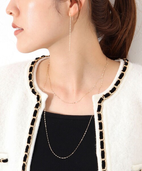 NOLLEY’S(ノーリーズ)の「【grace grace/グラスグラス】10Kペタルチェーンショートネックレス(ネックレス・レディース・ゴールド・FREE)」の11枚目の写真