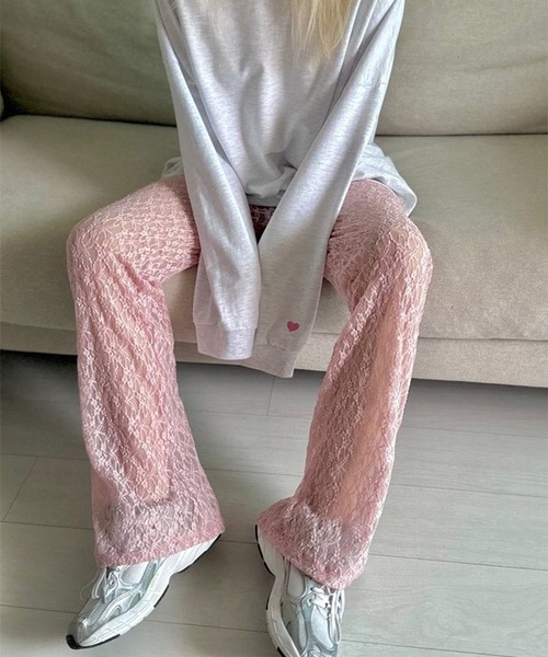 LYEON(リヨン)の「シアーレースパンツ(その他パンツ・レディース・ホワイト/ブラック/ピンク・FREE)」の4枚目の写真