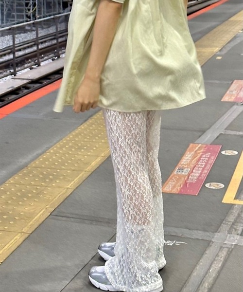 LYEON(リヨン)の「シアーレースパンツ(その他パンツ・レディース・ホワイト/ブラック/ピンク・FREE)」の8枚目の写真