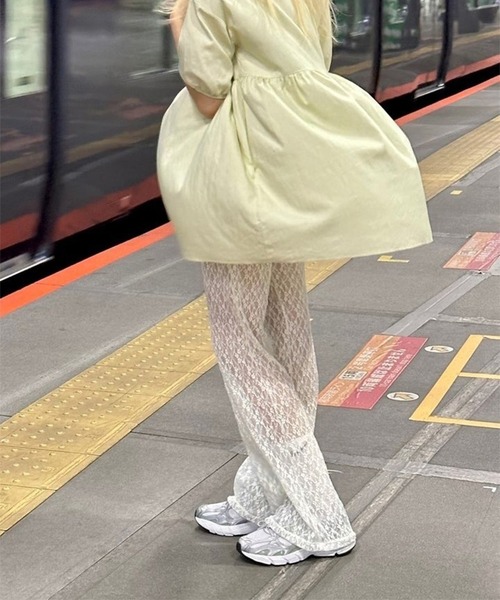 LYEON(リヨン)の「シアーレースパンツ(その他パンツ・レディース・ホワイト/ブラック/ピンク・FREE)」の9枚目の写真