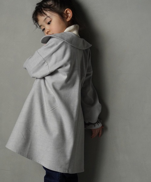 MAKE YOUR DAY（メイクユアデイ）の「ビッグカラーワンピース■80～140cm（ワンピース・キッズ・ブラック/ラベンダー/グレー・90/100/110/120/80/130/140）」の9枚目の写真