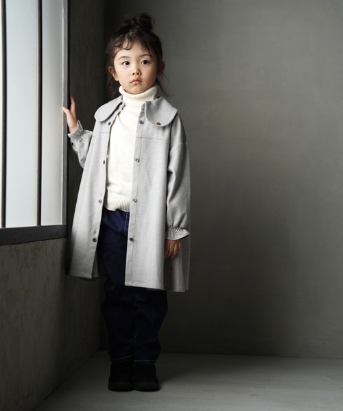 MAKE YOUR DAY（メイクユアデイ）の「ビッグカラーワンピース■80～140cm（ワンピース・キッズ・ブラック/ラベンダー/グレー・90/100/110/120/80/130/140）」の10枚目の写真