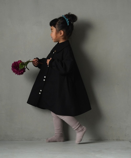 MAKE YOUR DAY（メイクユアデイ）の「ビッグカラーワンピース■80～140cm（ワンピース・キッズ・ブラック/ラベンダー/グレー・90/100/110/120/80/130/140）」の6枚目の写真