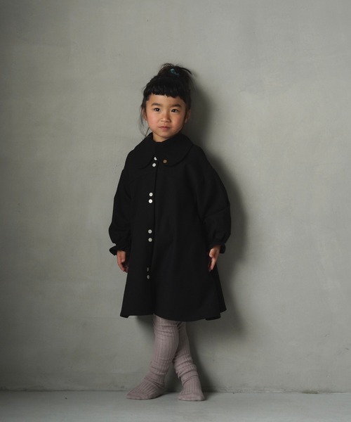 MAKE YOUR DAY（メイクユアデイ）の「ビッグカラーワンピース■80～140cm（ワンピース・キッズ・ブラック/ラベンダー/グレー・90/100/110/120/80/130/140）」の7枚目の写真