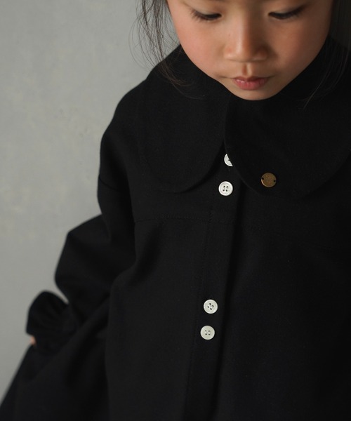 MAKE YOUR DAY（メイクユアデイ）の「ビッグカラーワンピース■80～140cm（ワンピース・キッズ・ブラック/ラベンダー/グレー・90/100/110/120/80/130/140）」の8枚目の写真