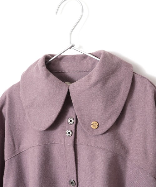 MAKE YOUR DAY（メイクユアデイ）の「ビッグカラーワンピース■80～140cm（ワンピース・キッズ・ブラック/ラベンダー/グレー・90/100/110/120/80/130/140）」の18枚目の写真