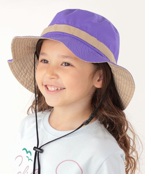 SHIPS（シップス）の「SHIPS KIDS:〈UVカット/撥水/吸水速乾〉サファリ ハット（ハット・キッズ・ライトパープル/パープル/ライトグリーン/ライム/ブルー系その他・SMALL/MEDIUM/LARGE）」の5枚目の写真