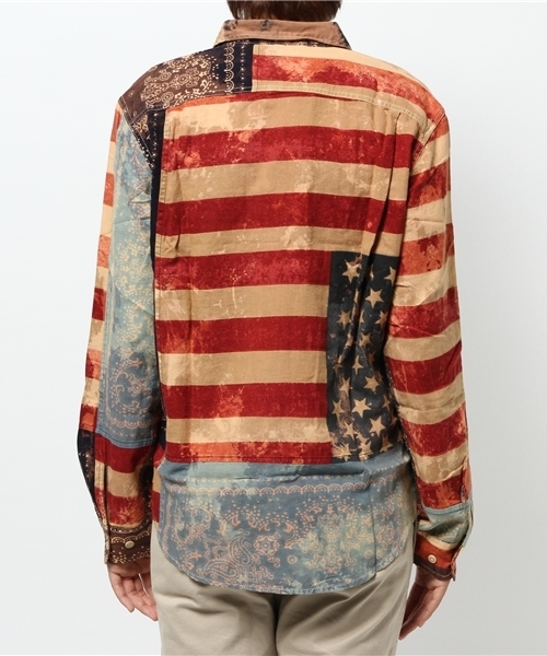 Denim & Supply Ralph Lauren(デニムアンドサプライラルフローレン)の「ワード アメリカーナ コットン シャツ(シャツ/ブラウス・メンズ・マルチ・SMALL/X-SMALL/LARGE/MEDIUM)」の9枚目の写真