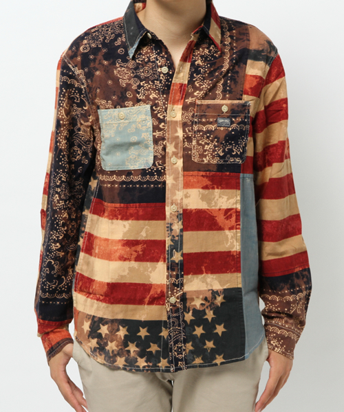 Denim & Supply Ralph Lauren(デニムアンドサプライラルフローレン)の「ワード アメリカーナ コットン シャツ(シャツ/ブラウス・メンズ・マルチ・SMALL/X-SMALL/LARGE/MEDIUM)」の10枚目の写真