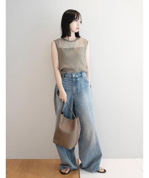 DRESSTERIOR（ドレステリア）の「ヴィンテージ加工ワイドデニムパンツ（デニムパンツ・レディース・ブルー/グレー・34/36/38/40）」の22枚目の写真
