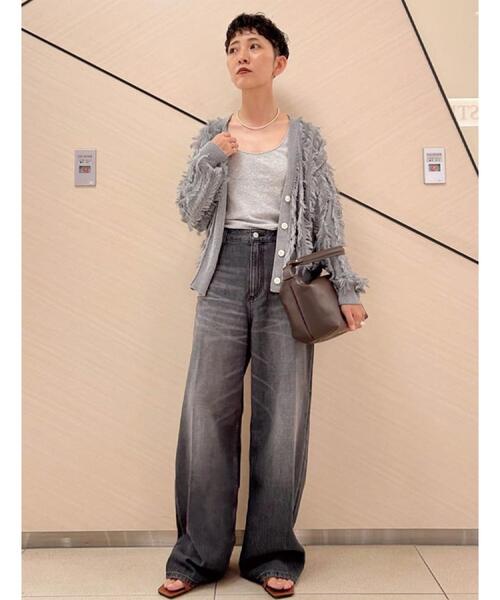 DRESSTERIOR(ドレステリア)の「ヴィンテージ加工ワイドデニムパンツ(デニムパンツ・レディース・ブルー/グレー・34/36/38/40)」の8枚目の写真