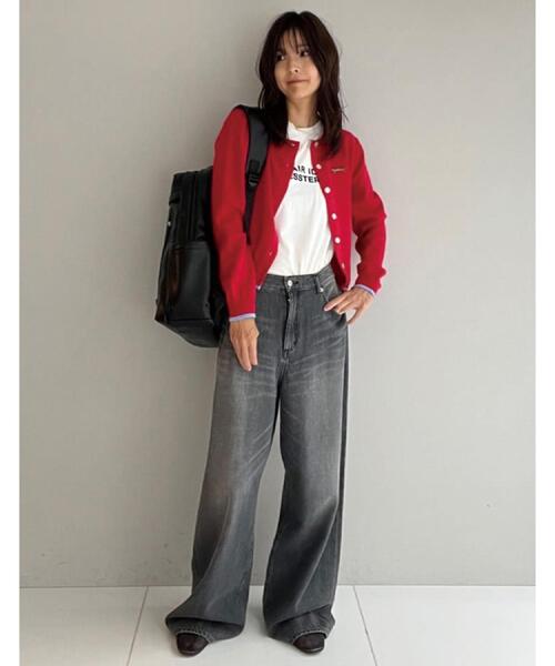 DRESSTERIOR(ドレステリア)の「ヴィンテージ加工ワイドデニムパンツ(デニムパンツ・レディース・ブルー/グレー・34/36/38/40)」の6枚目の写真