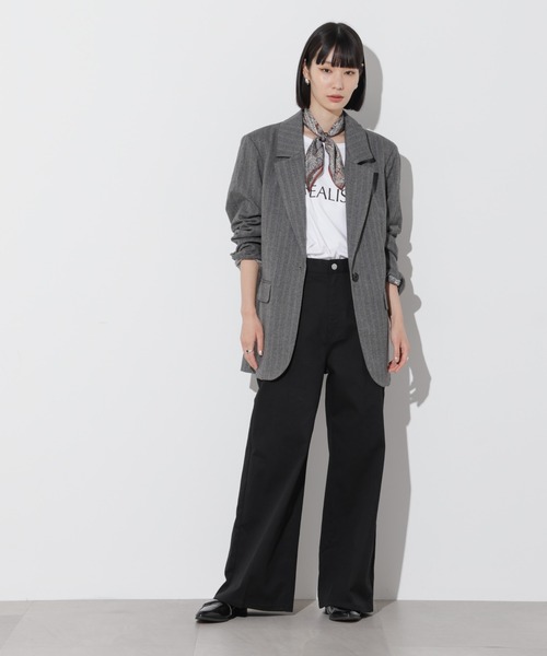 Apo(s)ture(アポスチャー)の「ARIA-001/チノワイドパンツ(チノパンツ・レディース・ベージュ/ネイビー/ホワイト/ブラック・XS/S/M/L/XL)」の10枚目の写真