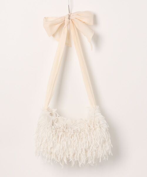 dazzlin(ダズリン)の「フェザーライクリボンミニBAG(ハンドバッグ・レディース・ピンク/オレンジ/オフホワイト/ブルー・FREE)」の2枚目の写真