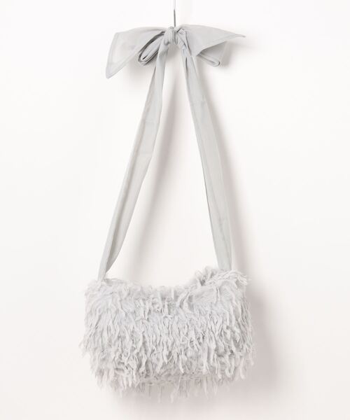 dazzlin(ダズリン)の「フェザーライクリボンミニBAG(ハンドバッグ・レディース・ピンク/オレンジ/オフホワイト/ブルー・FREE)」の3枚目の写真